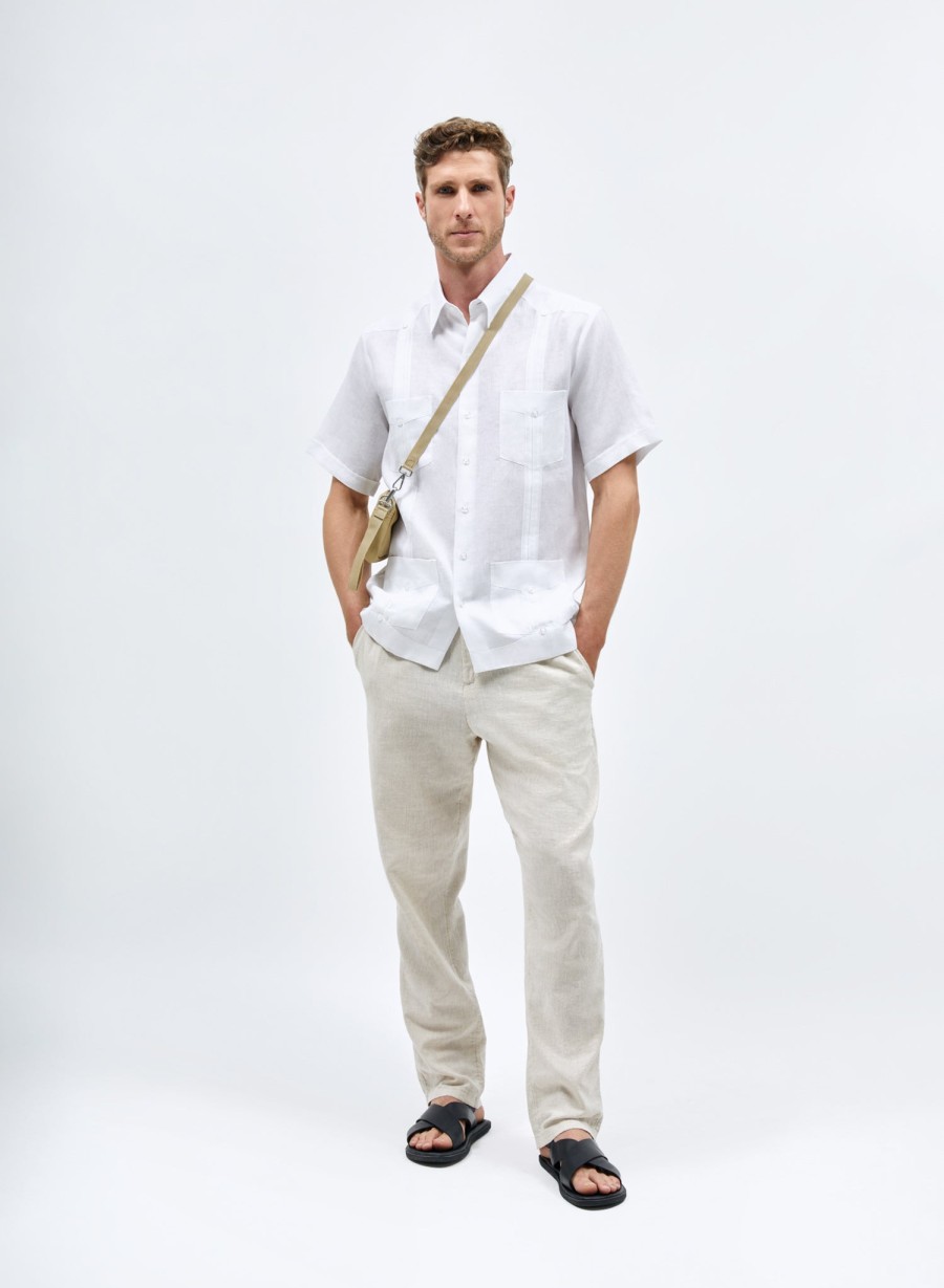 Camisas Basicas | Abito Traditional Short Sleeve Guayabera