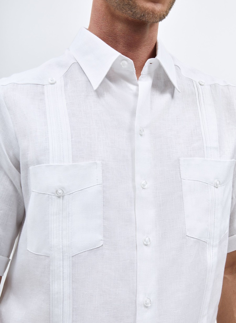 Camisas Basicas | Abito Traditional Short Sleeve Guayabera