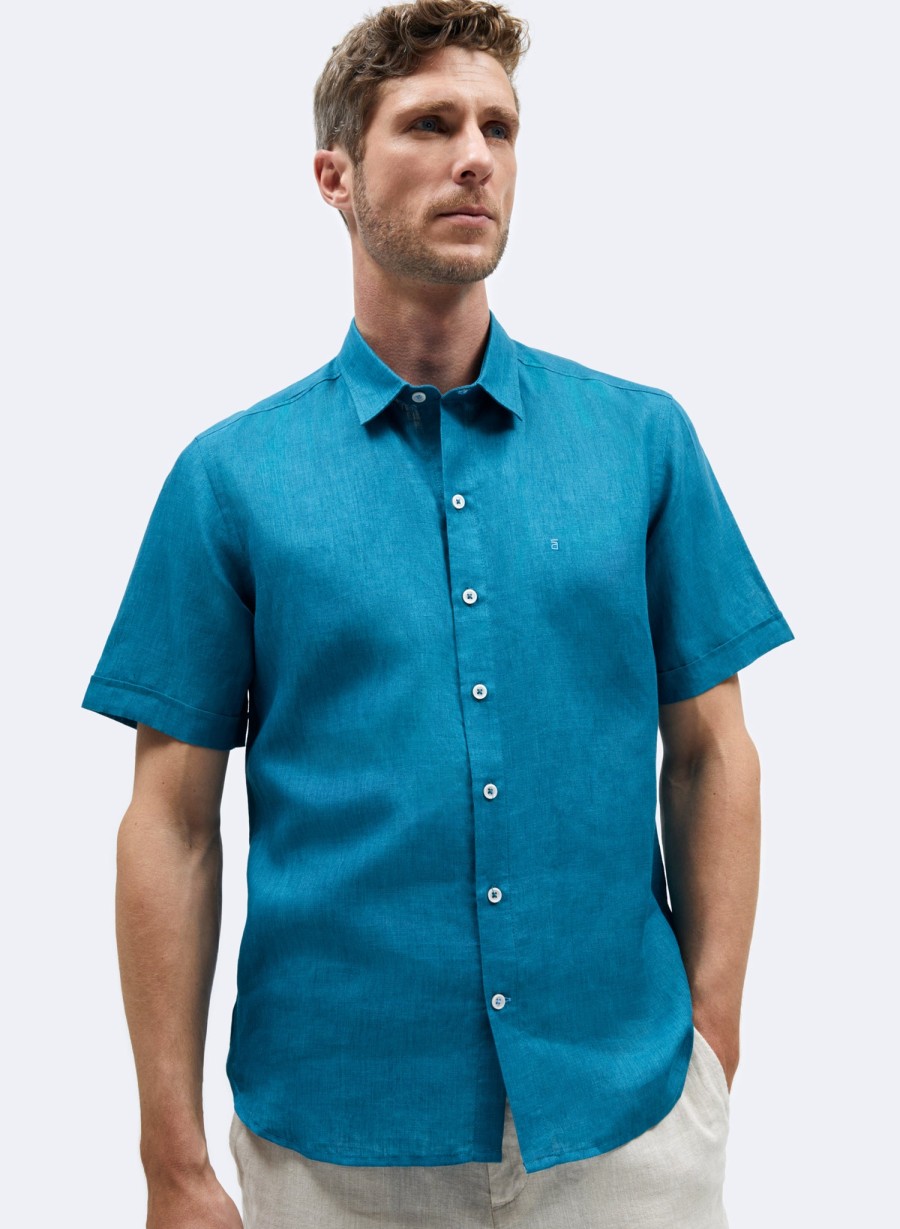 Short Sleeve Shirts | Abito Blue Park Short Sleeve Shirt