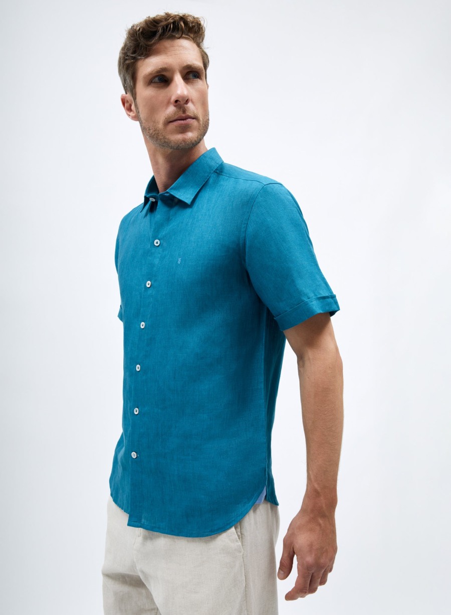 Short Sleeve Shirts | Abito Blue Park Short Sleeve Shirt