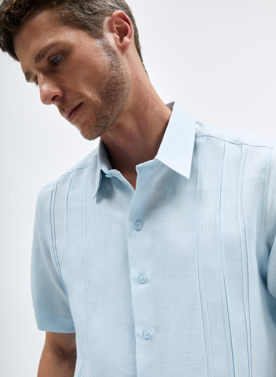 Casual Shirts | Abito Boris Blue Short Sleeve Shirt