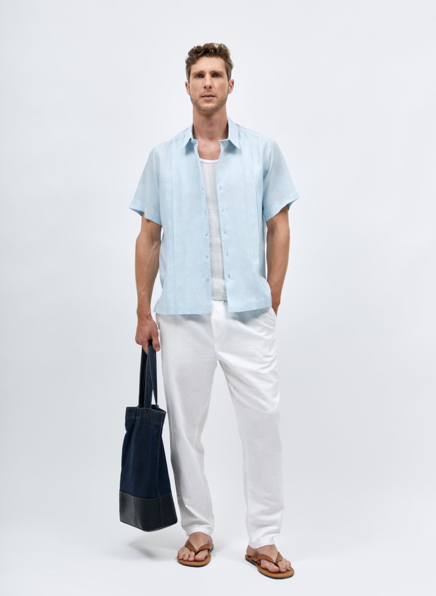 Casual Shirts | Abito Boris Blue Short Sleeve Shirt