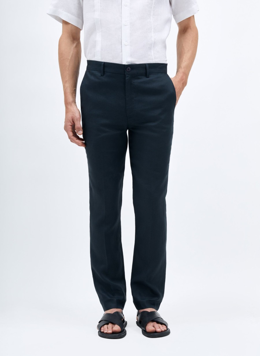 Pants And Bermudas | Abito Basic Straight Pants Navy