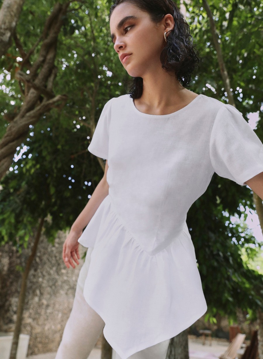 Blouses | Abito Aqurea Short Sleeve Blouse