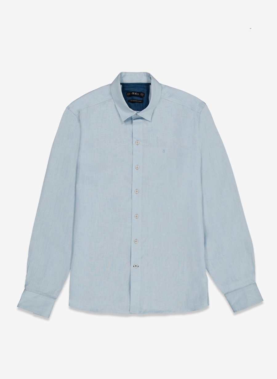 Camisas Basicas | Abito Blue Long Sleeve Shirt Mod. Balem