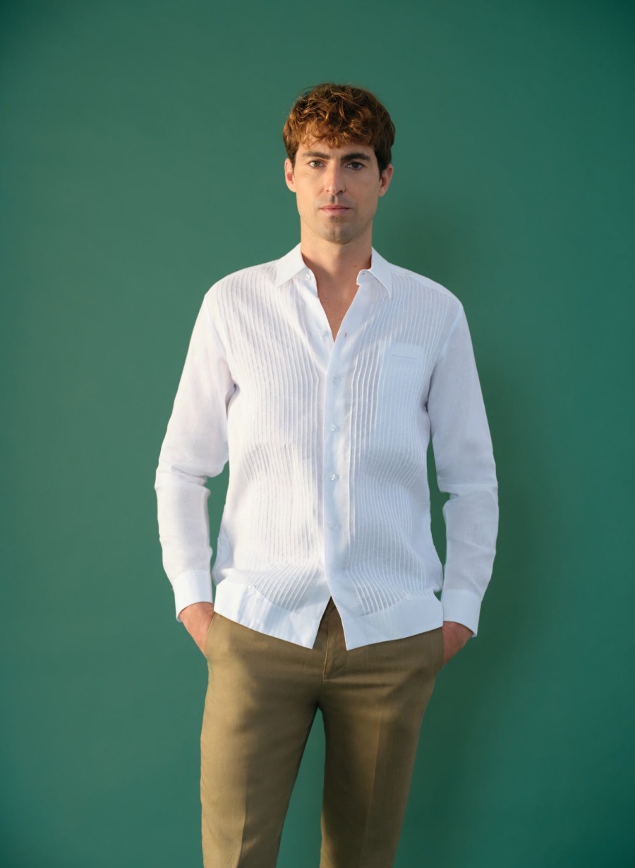 Camisas Basicas | Abito Long Sleeve Presidential Guayabera