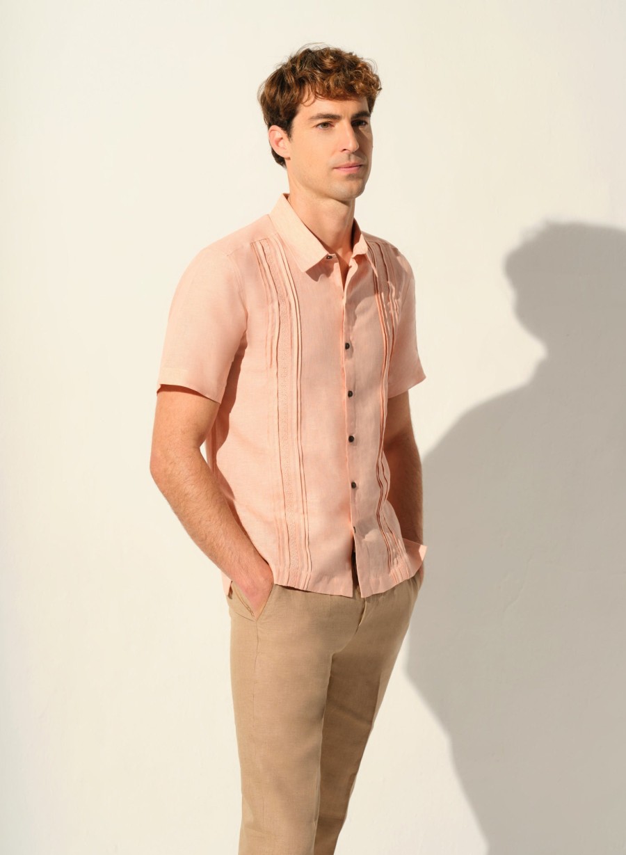 Casual Shirts | Abito Blonde Short Sleeve Shirt