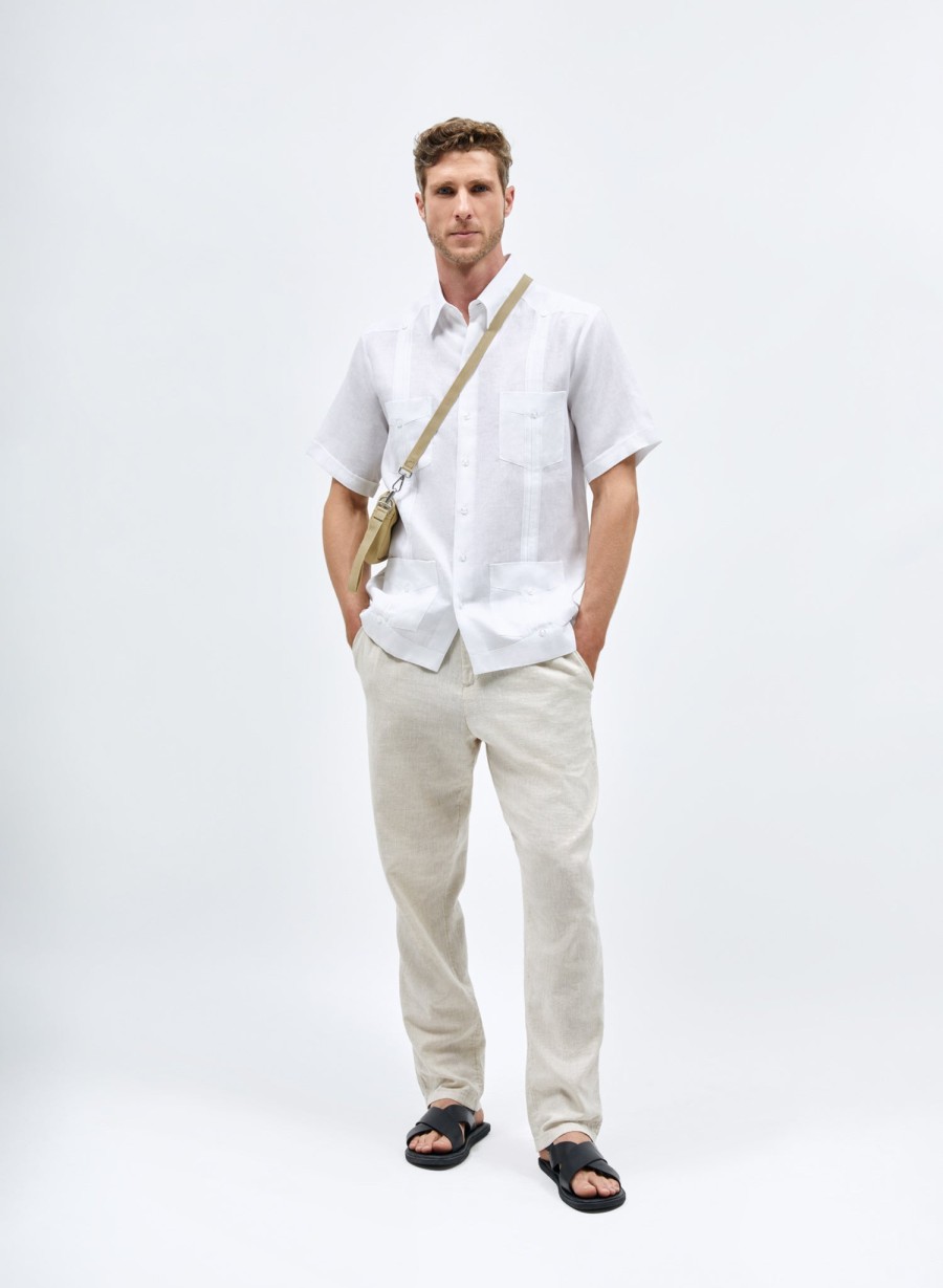 Short Sleeve Shirts | Abito Traditional Short Sleeve Guayabera