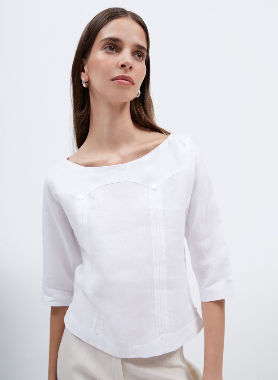 Blouses | Abito Sandra Guayabera Blouse