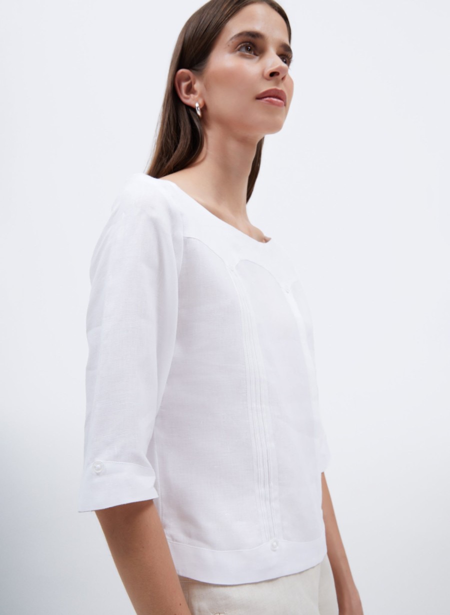 Blouses | Abito Sandra Guayabera Blouse