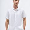 Casual Shirts | Abito Boris White Short Sleeve Shirt