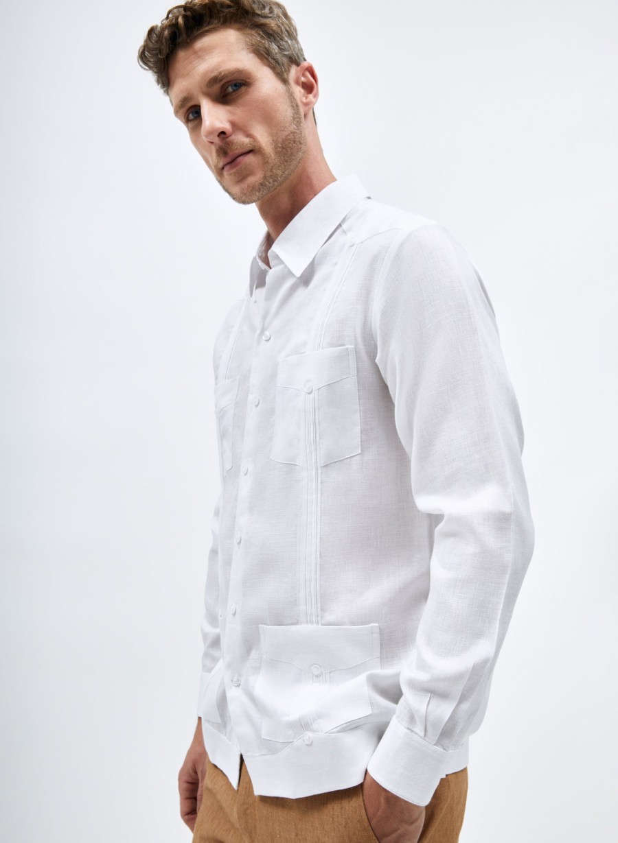 Guayaberas | Abito Traditional Long Sleeve Guayabera