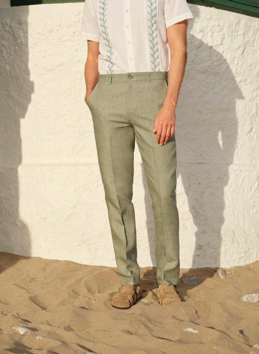 Pants And Bermudas | Abito Desert Sage Chino Pants