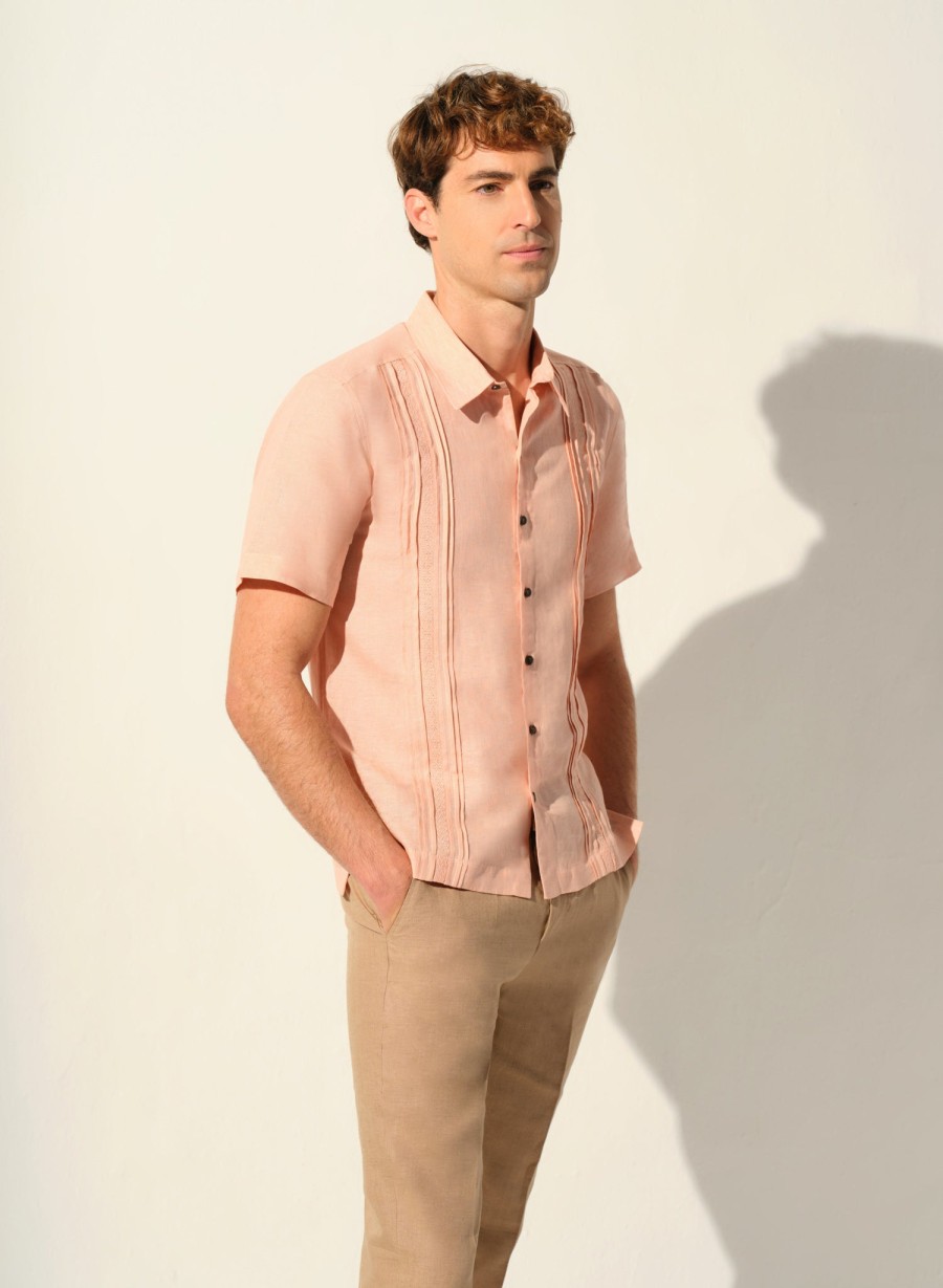 Short Sleeve Shirts | Abito Blonde Short Sleeve Shirt