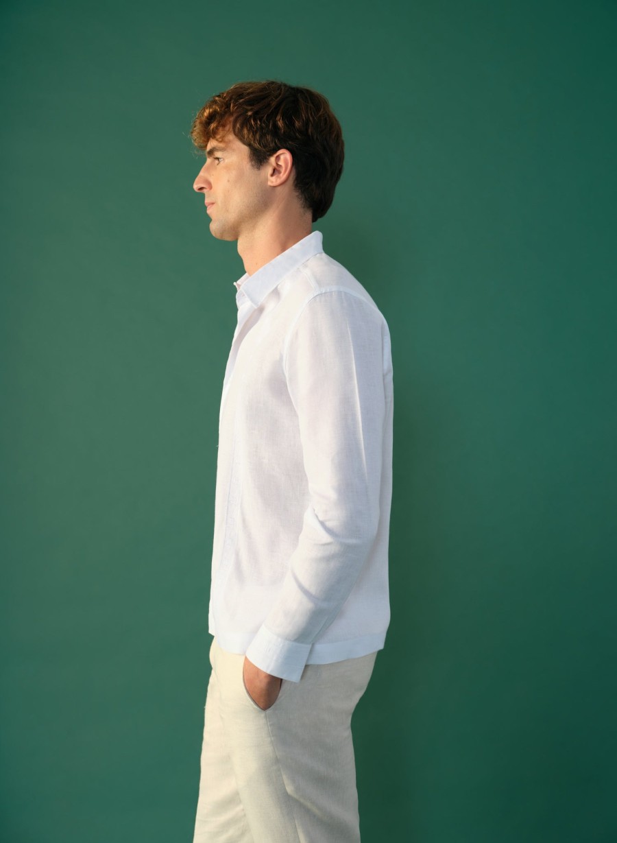 Camisas Basicas | Abito Vicente Long Sleeve Shirt