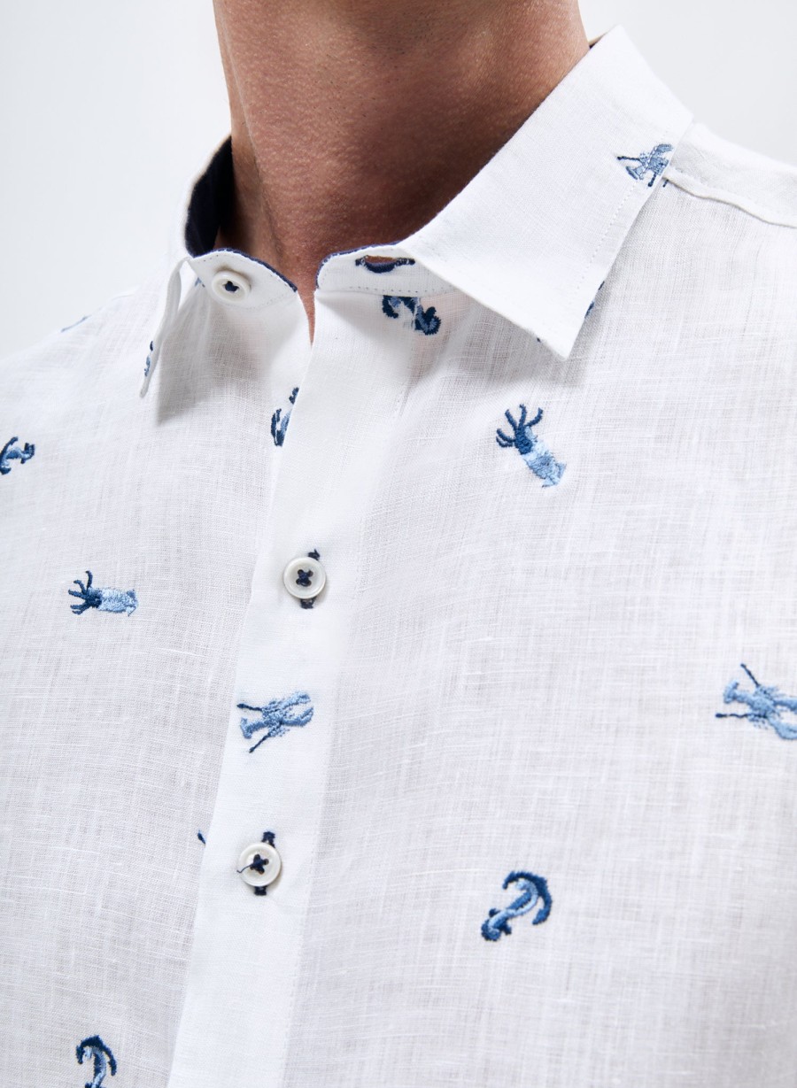 Short Sleeve Shirts | Abito Mia Marine Short Sleeve Shirt